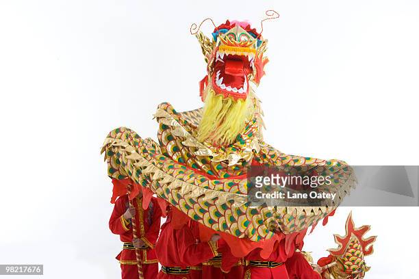chinese traditional lion dancing - animal imitation stock pictures, royalty-free photos & images