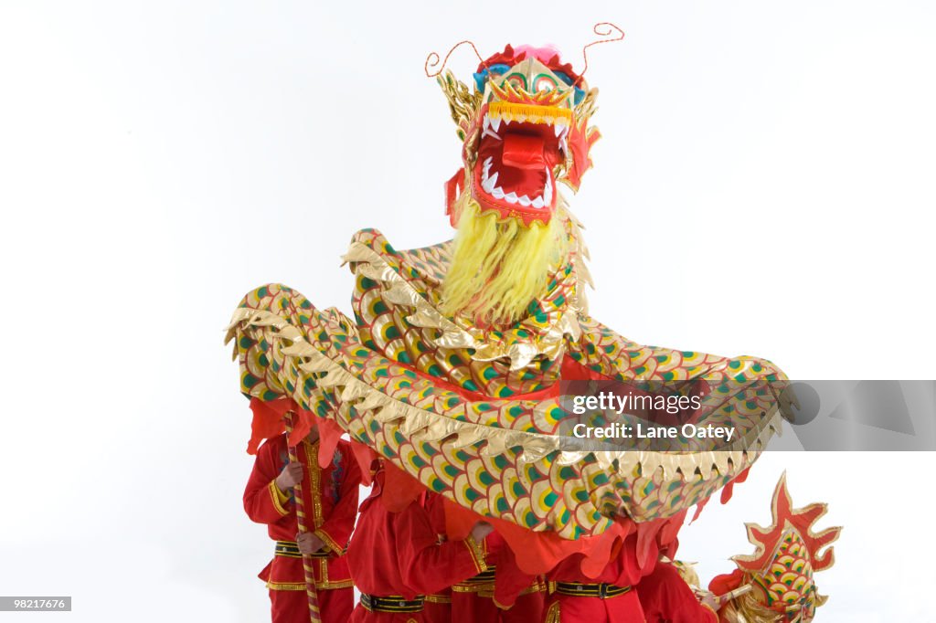 Chinese traditional lion dancing