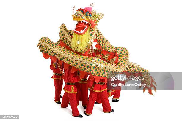 chinese traditional lion dancing - animal imitation stock pictures, royalty-free photos & images