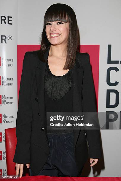 French singer Alizee meets fans at the Virgin Megastore on March 29, 2010 in Paris, France.