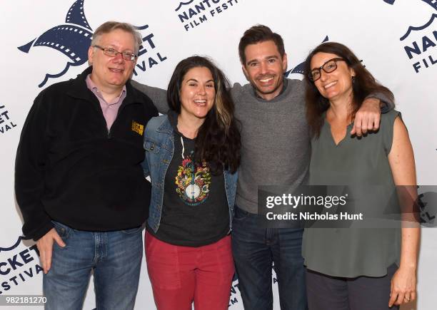 Steve Young, Dava Whisenant, Ozzy Inguanzo and Susan Littenberg attend the screening of 'Bathtubs Over Broadway' at the 2018 Nantucket Film Festival...