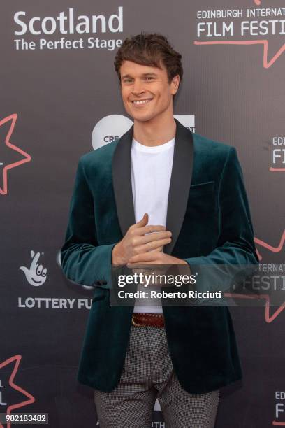 Actor Laurie Calvert attends a photocall for the World Premiere of 'Lucid' during the 72nd Edinburgh International Film Festival at Cineworld on June...