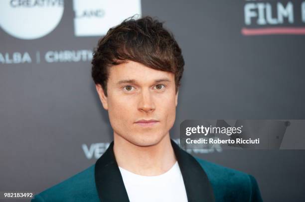 Actor Laurie Calvert attends a photocall for the World Premiere of 'Lucid' during the 72nd Edinburgh International Film Festival at Cineworld on June...