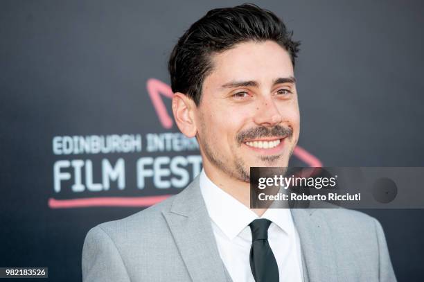 Actor Sebastian Sabene attends a photocall for the World Premiere of 'Lucid' during the 72nd Edinburgh International Film Festival at Cineworld on...