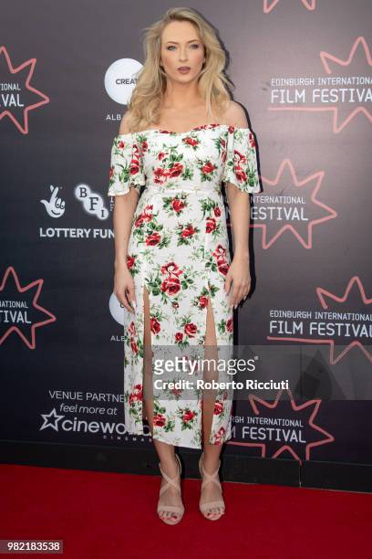 English actress Felicity Gilbert attends a photocall for the World Premiere of 'Lucid' during the 72nd Edinburgh International Film Festival at...