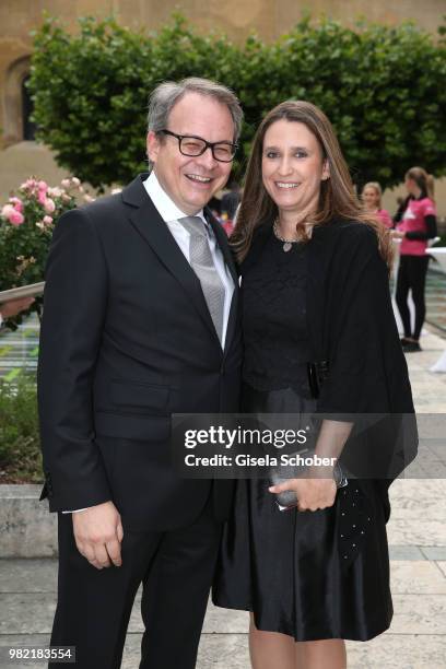 Florian von Khreninger-Guggenberger, Dirctor HypoVereinsbank UniCredit Munich, and his wife Stefanie von Khreninger-Guggenberger during the reception...