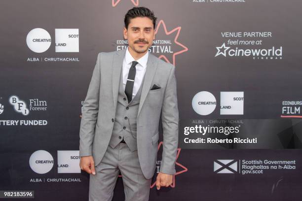 Actor Sebastian Sabene attends a photocall for the World Premiere of 'Lucid' during the 72nd Edinburgh International Film Festival at Cineworld on...