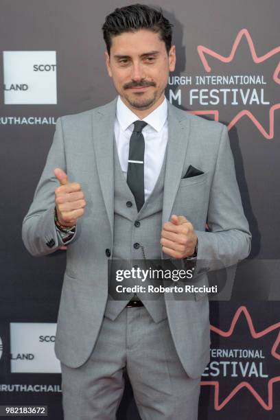 Actor Sebastian Sabene attends a photocall for the World Premiere of 'Lucid' during the 72nd Edinburgh International Film Festival at Cineworld on...