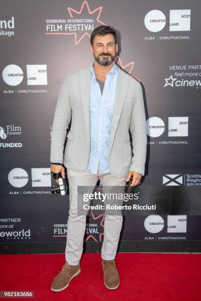 Actor Christian Solimeno attends a photocall for the World Premiere of 'Lucid' during the 72nd Edinburgh International Film Festival at Cineworld on...