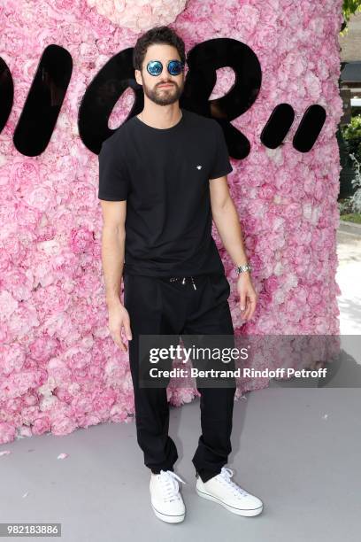 Actor Darren Criss attends the Dior Homme Menswear Spring/Summer 2019 show as part of Paris Fashion Week on June 23, 2018 in Paris, France.