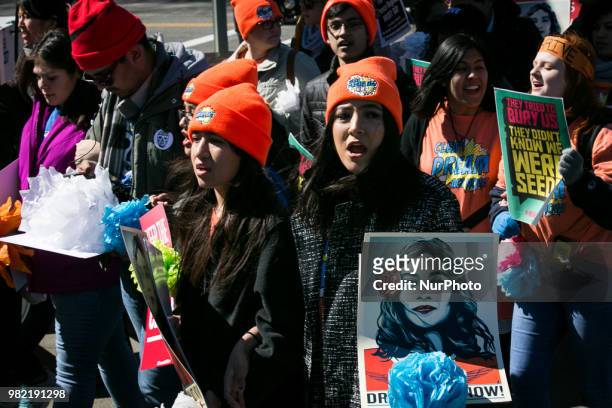 Hundreds of young undocumented immigrants and their allies from Florida to California came to Capitol Hill Monday, March 5, 2018 - the day President...