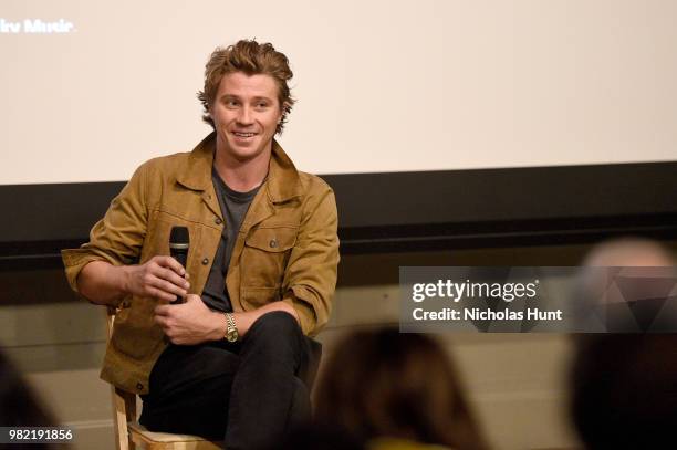 Garrett Hedlund speaks onstage during the 'Burden' Q&A at the 2018 Nantucket Film Festival - Day 4 on June 23, 2018 in Nantucket, Massachusetts.