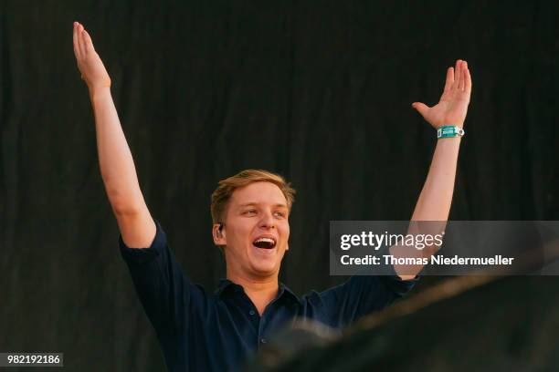 George Ezra performs on stage during the second day of the Southside Festival on June 23, 2018 in Neuhausen, Germany.