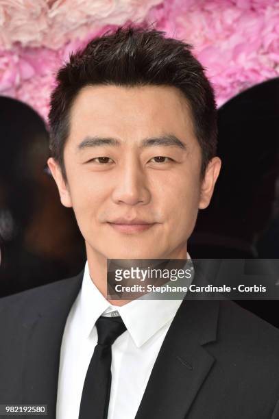 Actor Xuan Huang attends the Dior Homme Menswear Spring/Summer 2019 show as part of Paris Fashion Week Week on June 23, 2018 in Paris, France.