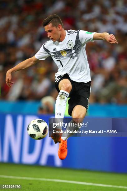 Julian Draxler of Germany in action during the 2018 FIFA World Cup Russia group F match between Germany and Sweden at Fisht Stadium on June 23, 2018...