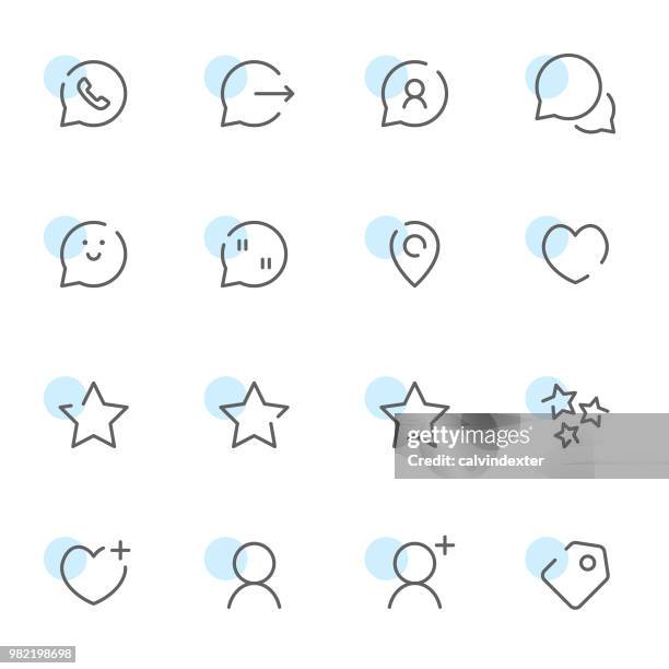 stockillustraties, clipart, cartoons en iconen met open lijn pictogrammen sociale media set 2 - build presents jeremy burge creator of world emoji day discussing the emoji movie