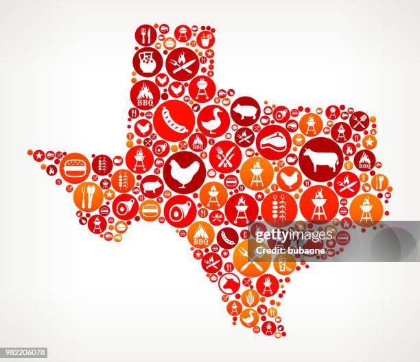 stockillustraties, clipart, cartoons en iconen met texas barbecue party pictogram patroon achtergrond - steaming vegtables