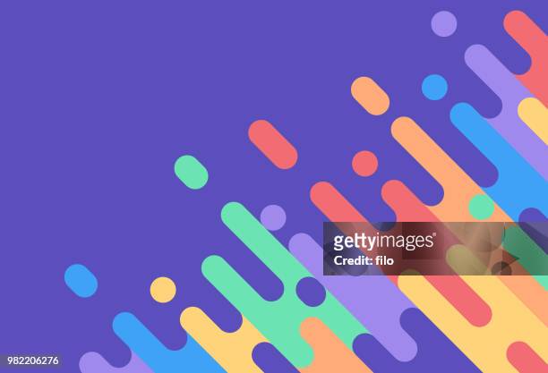 abstrakten regenbogen bunt dash hintergrund - bewegung stock-grafiken, -clipart, -cartoons und -symbole