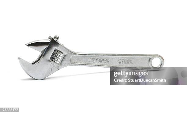 chiave inglese - adjustable wrench foto e immagini stock