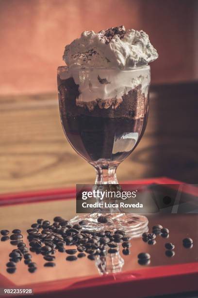 chocolate. - knickerbocker glory stock pictures, royalty-free photos & images
