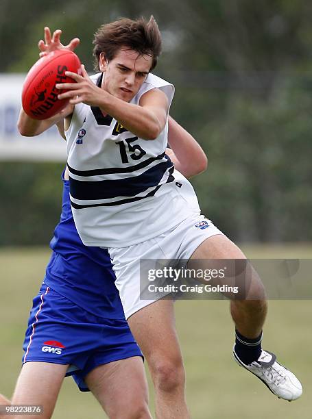 Tim Lincoln of the Knights during the round two TAC Cup match between Greater Western Sydney and the Northern Knights at Blacktown Olympic Park on...