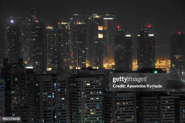 al reem at night - reem stock pictures, royalty-free photos & images