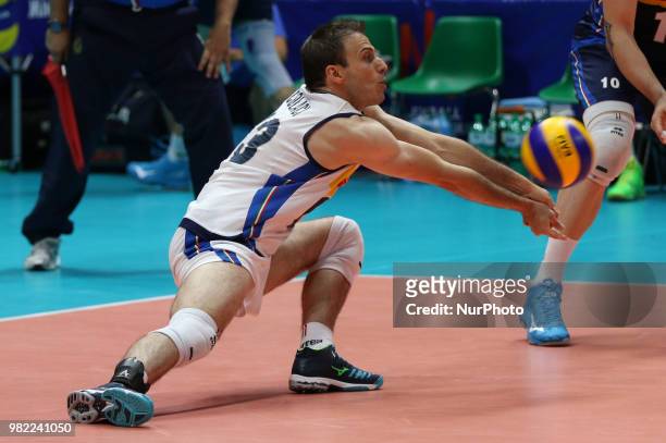 Massimo Colaci during the FIVB Volleyball Nations League 2018 between Italy and France at Palasport Panini on June 23, 2018 in Modena, Italy.