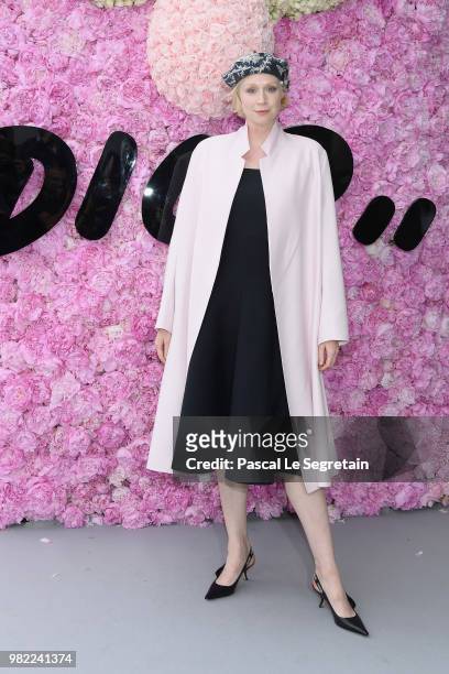 Gwendoline Christie attends the Dior Homme Menswear Spring/Summer 2019 show as part of Paris Fashion Week on June 23, 2018 in Paris, France.