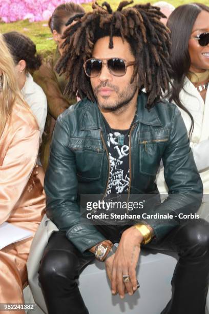 Lenny Kravitz attends the Dior Homme Menswear Spring/Summer 2019 show as part of Paris Fashion Week Week on June 23, 2018 in Paris, France.