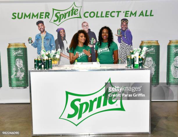 Sprite represenatives at the Celebrity Basketball Game Sponsored By Sprite during the 2018 BET Experience at Los Angeles Convention Center on June...