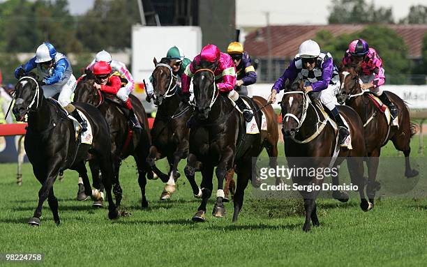 Jockey Hugh Bowman riding Danleigh races to victory in the group 1, race 6, Hong Kong - Asia's World City George Ryder Stakes during 2010 Golden...