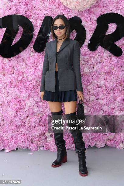 Aimee Song attends the Dior Homme Menswear Spring/Summer 2019 show as part of Paris Fashion Week on June 23, 2018 in Paris, France.