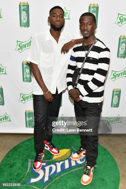 Kwame Boateng and Kwesi Boakye at the Celebrity Basketball Game Sponsored By Sprite during the 2018 BET Experience at Los Angeles Convention Center...