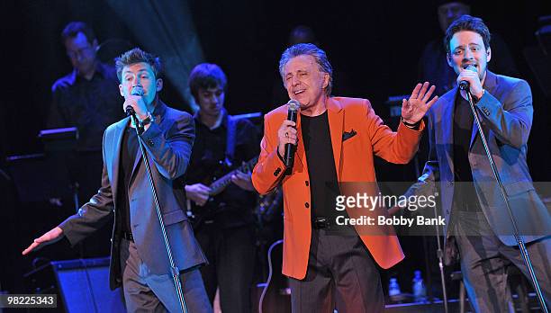 Frankie Valli and The Four Seasons perform at the Borgata Hotel Casino & Spa on April 2, 2010 in Atlantic City, New Jersey.