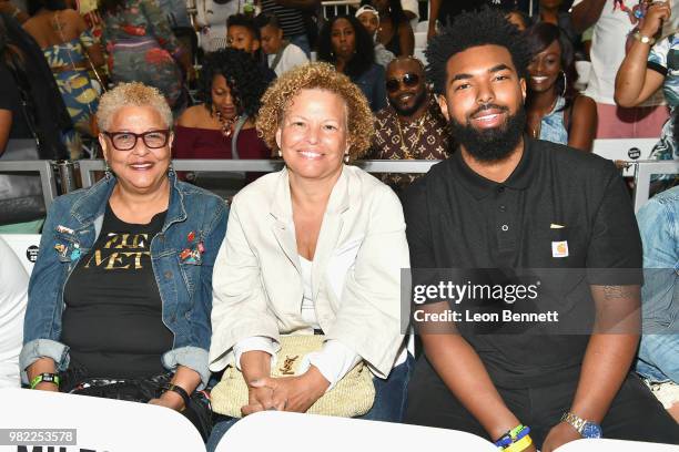 Former BET executive Debra Lee and guests at the Celebrity Basketball Game Sponsored By Sprite during the 2018 BET Experience at Los Angeles...