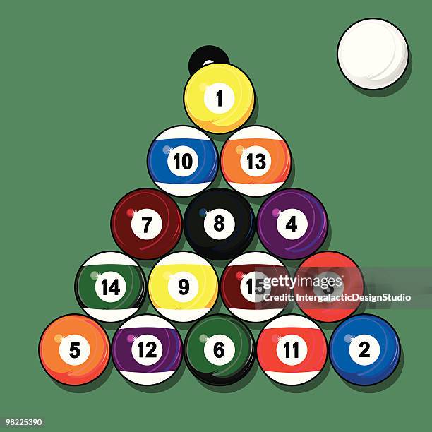 billard-bälle - billard tisch stock-grafiken, -clipart, -cartoons und -symbole