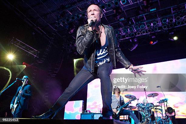 Stone Temple Pilots perform during day 1 of the free NCAA 2010 Big Dance Concert Series at White River State Park on April 2, 2010 in Indianapolis,...