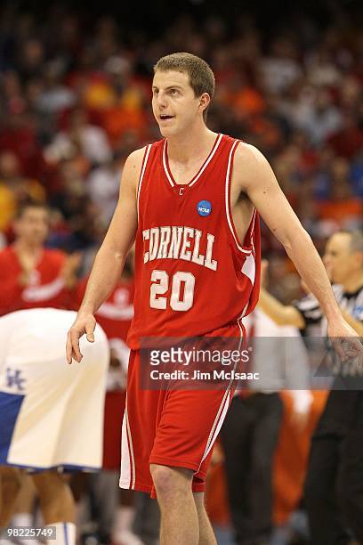 Ryan Wittman of the Cornell Big Red walks on the court against the Kentucky Wildcats during the east regional semifinal of the 2010 NCAA men's...