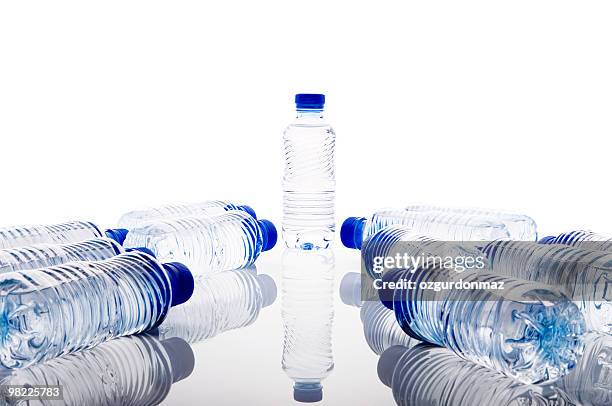 bottles of mineral water - ozgurdonmaz stock pictures, royalty-free photos & images