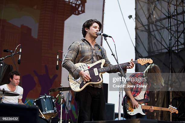 Delta Spirit performs during day 1 of the free NCAA 2010 Big Dance Concert Series at White River State Park on April 2, 2010 in Indianapolis, Indiana.