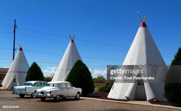 wigwam motel, route 66, holbrook.az. - holbrook stock pictures, royalty-free photos & images