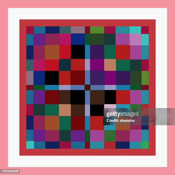 mosaic check pattern background - marble repeat pattern stock illustrations
