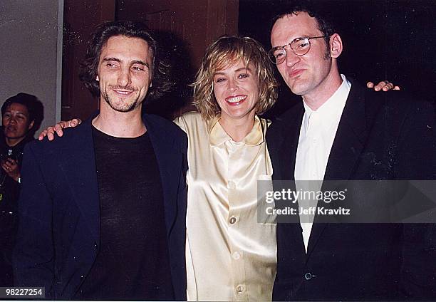 Lawrence Bender, Sharon Stone & Quentin Tarantino