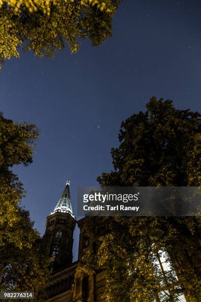 zion kirche amongst the stars - kirche stock pictures, royalty-free photos & images