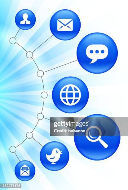 tree modern internet communication and technology. - pushing the envelope stock illustrations
