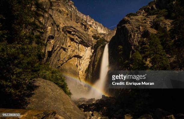 moonbow yosemite - moonbow stock pictures, royalty-free photos & images