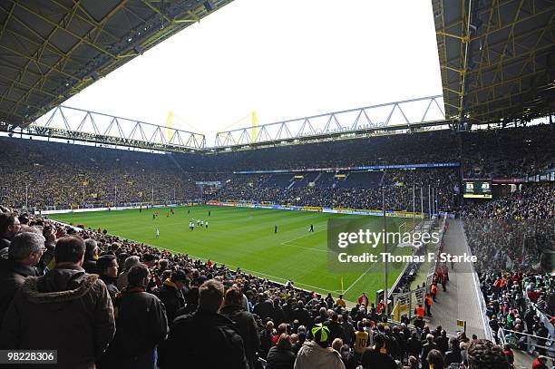 General view during the Bundesliga match between Borussia Dortmund and SV Werder Bremen at Signal Iduna Park on April 3, 2010 in Dortmund, Germany.