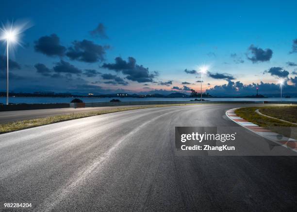 the motor race track - sports track stock pictures, royalty-free photos & images