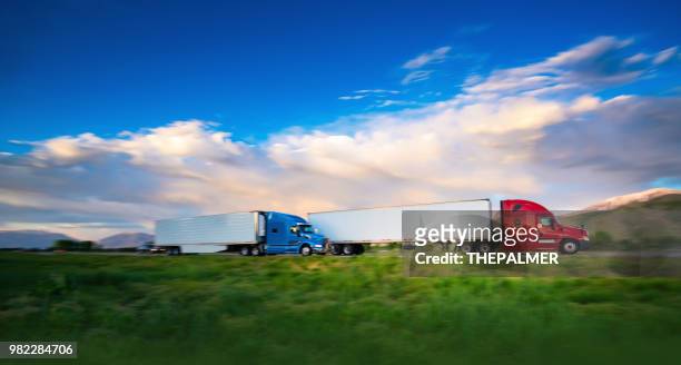 truck on the road - convoy of traffic stock pictures, royalty-free photos & images