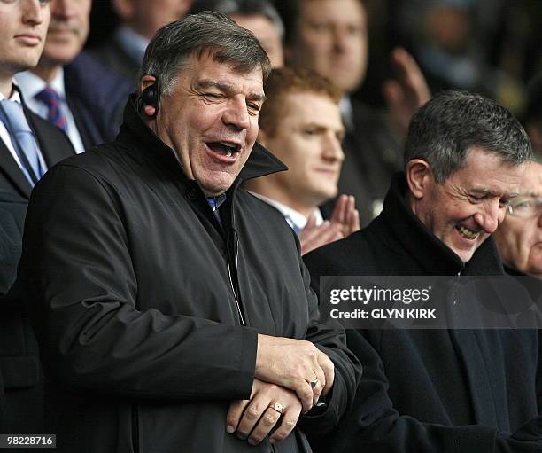 Blackburn's English manager Sam Allardyce looks on before the English Premier League football match between Portsmouth and Blackburn Rovers at...